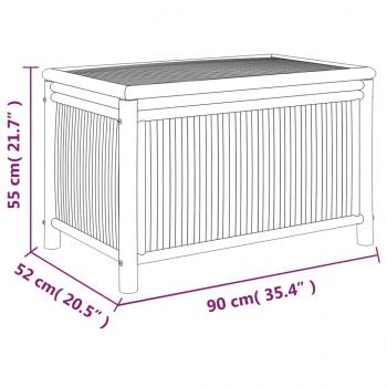 Gartentruhe 90x52x55 cm Bambus