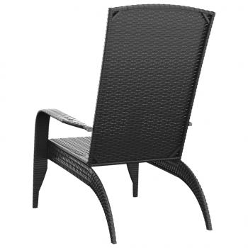 Adirondack-Gartenstuhl Schwarz Poly Rattan