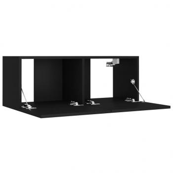 4-tlg. TV-Schrank-Set Schwarz Holzwerkstoff