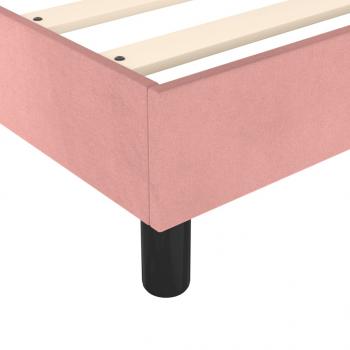 Boxspringbett mit Matratze Rosa 80x200 cm Samt