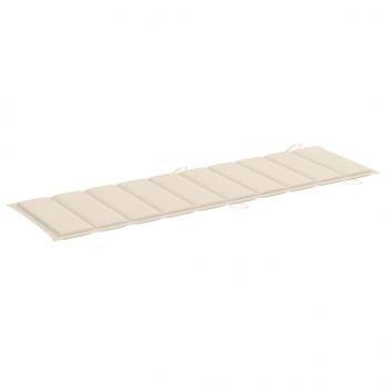 Sonnenliegen-Auflage Creme 186x58x3 cm Oxford-Gewebe