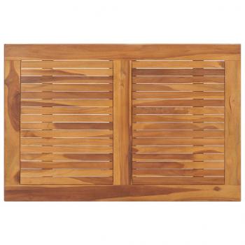 Klappbarer Garten-Esstisch 90x60x75 cm Massivholz Teak