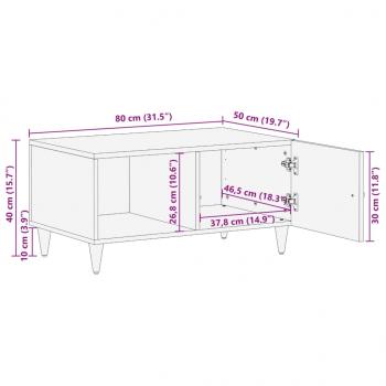 Couchtisch 80x50x40 cm Massivholz Mango