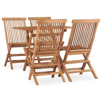 ARDEBO.de - 5-tlg. Garten-Essgruppe Klappbar Massivholz Teak