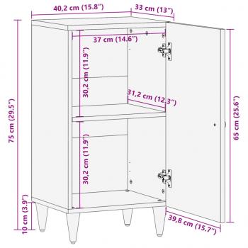 Beistellschrank 40x33x75 cm Massivholz Mango