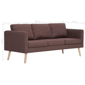 3-Sitzer-Sofa Stoff Braun