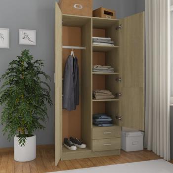 Kleiderschrank Sonoma-Eiche 80x52x180 cm Holzwerkstoff