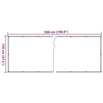 Garten-Sichtschutz Steinoptik 500x120 cm PVC