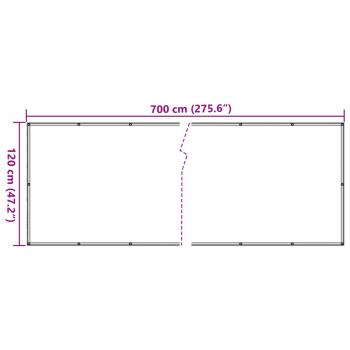 Garten-Sichtschutz Pflanzen-Optik Grün 700x120 cm PVC