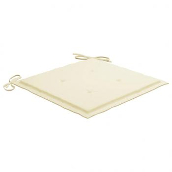 Gartenstuhl-Kissen 6 Stk. Creme 40x40x3 cm Oxford-Gewebe