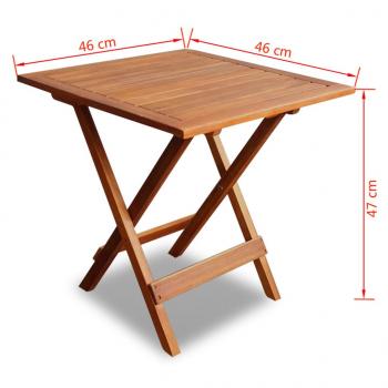 Bistrotisch 46x46x47 cm Massivholz Akazie 