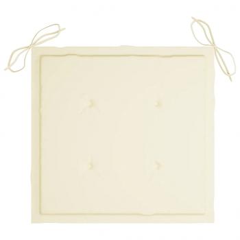 Gartenstuhl-Kissen 4 Stk. Beige 50x50x3 cm Oxford-Gewebe