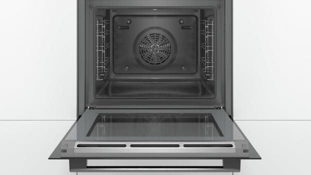 Bosch HBA578BB0 Serie 6 EEK: A Einbaubackofen, 60cm breit, 71 Liter, AutoPilot 30, 3D Heißluft, schwarz