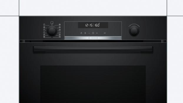 Bosch HBA578BB0 Serie 6 EEK: A Einbaubackofen, 60cm breit, 71 Liter, AutoPilot 30, 3D Heißluft, schwarz