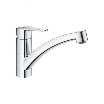 ARDEBO.de GROHE BauEco Einhebel- Spültischarmatur, Hochdruck, Mousseur , 1/2", chrom (31680000)