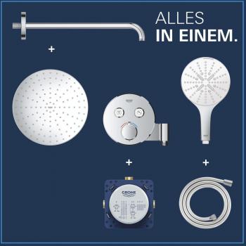 GROHE Precision Smartcontrol Duschsystem, Quickfix, Unterputz, mit Vitalio Rain Mono 310, chrom (34877000)