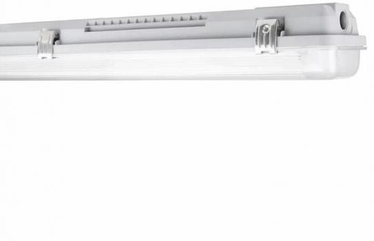 ARDEBO.de LEDVANCE DAMP PROOF HOUSING GEN 3 1200 P 2XLAMP I, Feuchtraumleuchte, T8-LED-Lampen, IP65, 220-240V, G13, grau (4099854118111)