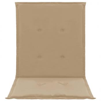 Gartenstuhlauflagen für Niedriglehner 4 Stk. Beige 100x50x3 cm