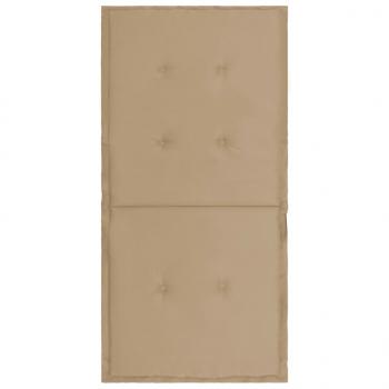 Gartenstuhlauflagen für Niedriglehner 4 Stk. Beige 100x50x3 cm