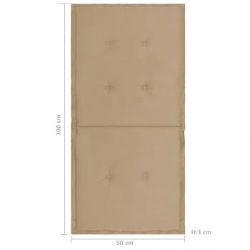 Gartenstuhlauflagen für Niedriglehner 4 Stk. Beige 100x50x3 cm