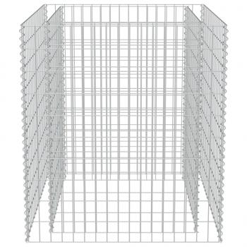 Gabionen-Hochbeet Verzinkter Stahl 90×90×100 cm