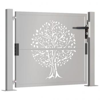 Gartentor 105x105 cm Cortenstahl Baum-Design