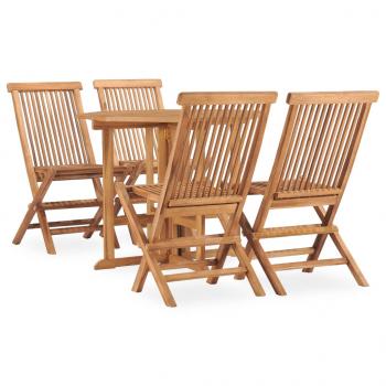 ARDEBO.de - 5-tlg. Garten-Essgruppe Klappbar Massivholz Teak