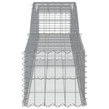 Gabionen mit Hochbogen 25 Stk. 400x50x40/60cm Verzinktes Eisen