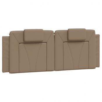 Bett mit Matratze Cappuccino-Braun 140x190 cm Kunstleder