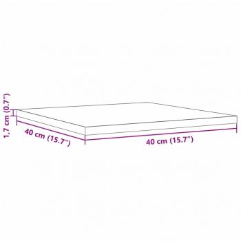 Tischplatte 40x40x1,7 cm Quadratisch Massivholz Kiefer