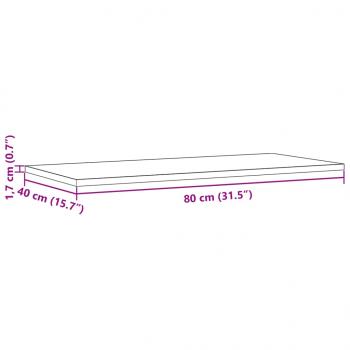 Tischplatten 2 Stk. 80x40x1,7 cm Rechteckig Massivholz Kiefer