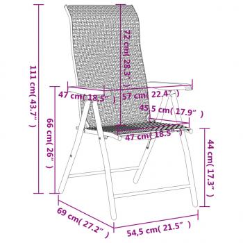 Gartenstühle 8 Stk. Klappbar Braun Poly Rattan