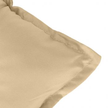 Hochlehner-Auflagen 2 Stk. Melange Beige 120x50x7 cm Stoff