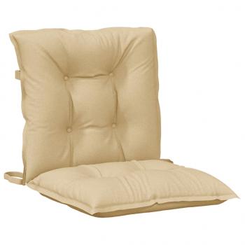 Niedriglehner-Auflagen 2 Stk. Melange Beige 100x50x7 cm Stoff