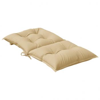 Niedriglehner-Auflagen 2 Stk. Melange Beige 100x50x7 cm Stoff