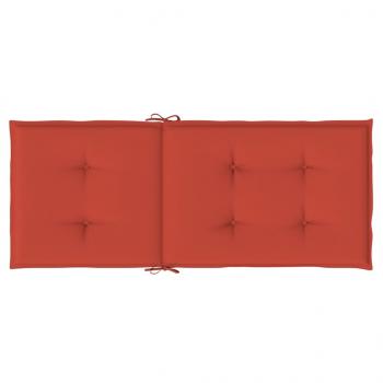 Hochlehner-Auflagen 2 Stk. Melange Rot 120x50x4 cm Stoff