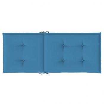 Hochlehner-Auflagen 4 Stk. Melange Blau 120x50x4 cm Stoff