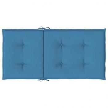 Niedriglehner-Auflagen 4 Stk. Melange Blau 100x50x4 cm Stoff