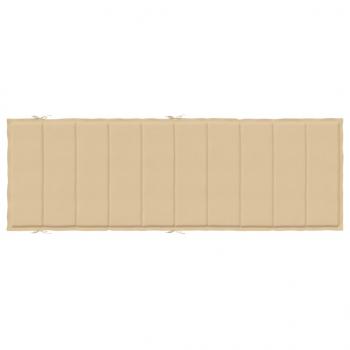 Sonnenliegen-Auflage Melange Beige 186x58x3 cm Stoff