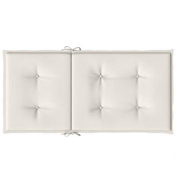 Niedriglehner-Auflagen 6 Stk. Melange Creme 100x50x4 cm Stoff