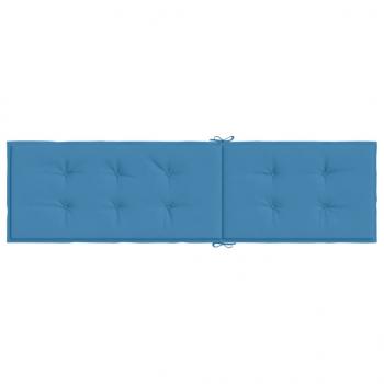 Liegestuhl-Auflage Melange Blau (75+105)x50x3 cm Stoff