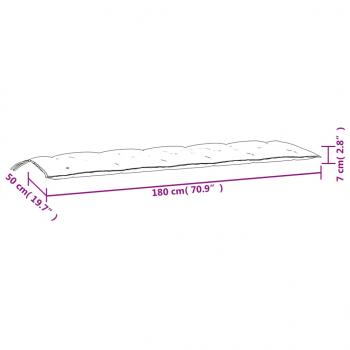 Gartenbank-Auflage Melange Anthrazit 180x50x7 cm Stoff