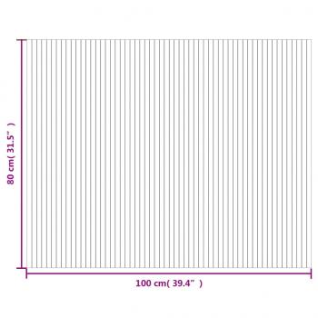 Teppich Rechteckig Grau 80x100 cm Bambus