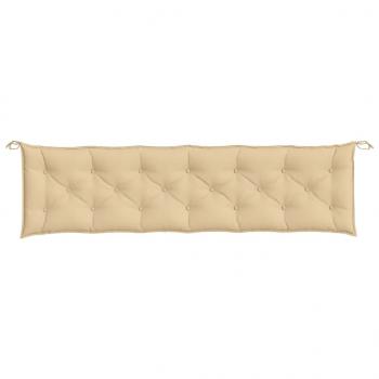 Gartenbank-Auflagen 2 Stk. Melange Beige 200x50x7 cm Stoff