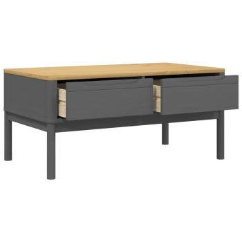 Couchtisch FLORO Grau 99x55,5x45 cm Massivholz Kiefer