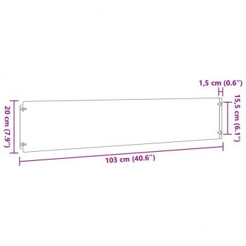 Rasenkanten 10 Stk. 20x103 cm Flexibel Cortenstahl