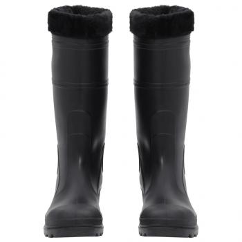 Gummistiefel mit Herausnehmbarem Innenfutter Schwarz Gr. 43 PVC