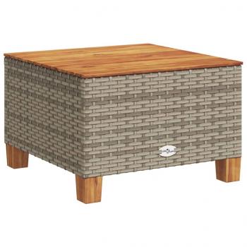 8-tlg. Garten-Sofagarnitur mit Kissen Grau Poly Rattan