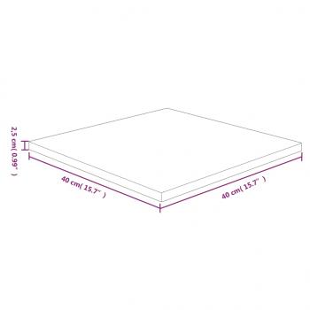 Tischplatte Quadratisch Dunkelbraun 40x40x2,5cm Eiche Behandelt