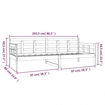 Tagesbett Massivholz Kiefer 80x200 cm